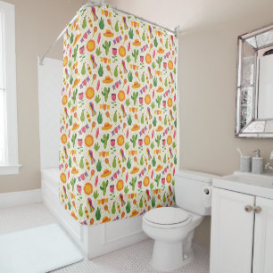 Mexican Fiesta Pattern Mexico  Shower Curtain