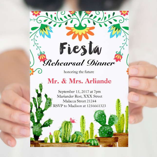 Mexican Fiesta Rehearsal Dinner Invitation (Creator Uploaded)