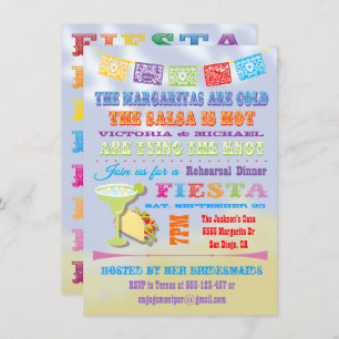 Mexican Fiesta Rehearsal Dinner Invitations