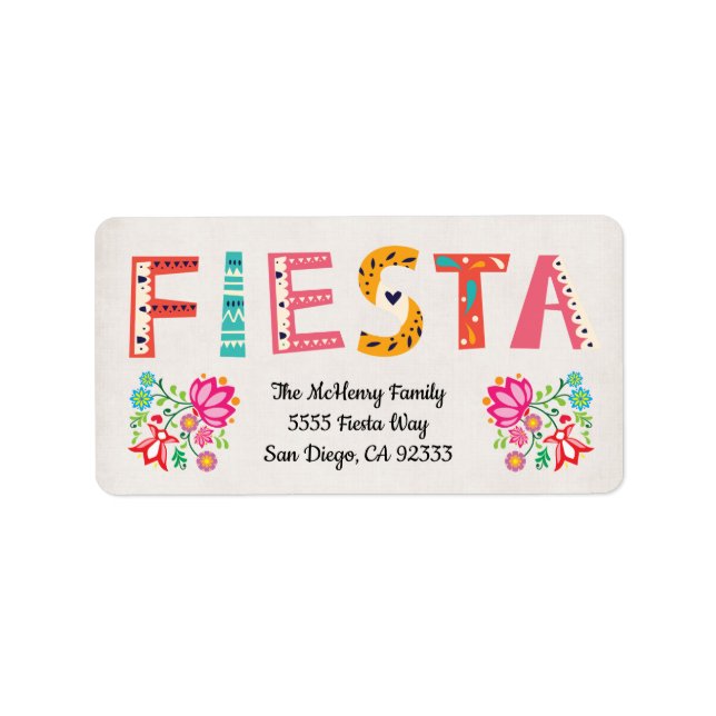 Mexican Fiesta return address label (Front)
