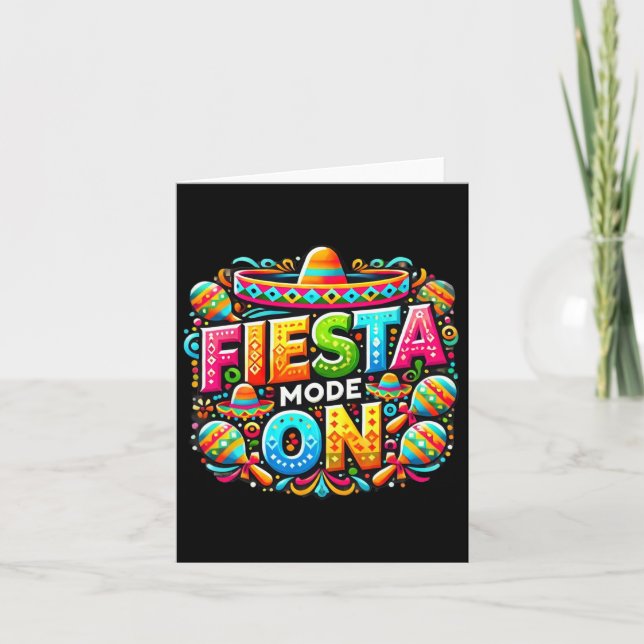 Mexican Fiesta Shirts Cinco De Mayo Hispanic Herit Card (Front)