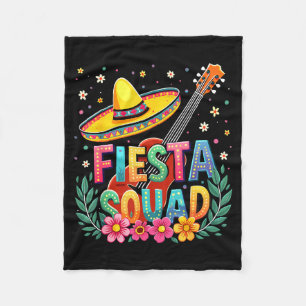 Mexican fiesta squad cinco de mayo matching family fleece blanket