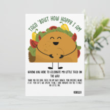 Mexican fiesta taco baby shower thank you