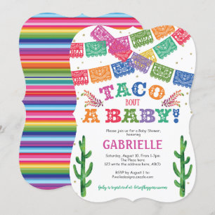 Mexican, Fiesta, Taco Bout a Baby, Baby Shower Invitation