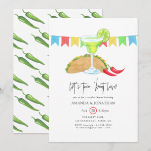 Mexican Fiesta Taco 'bout Love Couples Shower Invitation