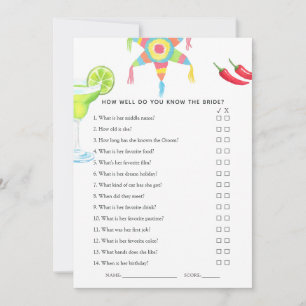 Mexican Fiesta Taco Bridal Shower Game Invitation