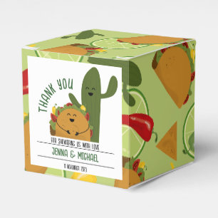 Mexican fiesta taco couples baby shower favour box