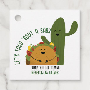 Mexican fiesta taco couples baby shower favour tags