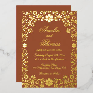 Mexican Fiesta Terracotta Gold Wedding