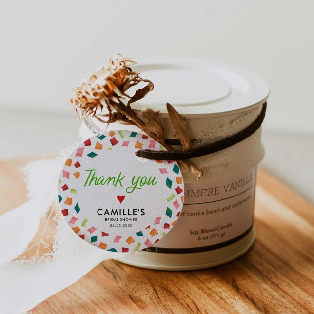 Mexican Fiesta Thank you Favour Tag (Fiesta Mexican Bridal Shower Thank you tag)