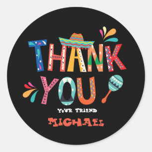 Mexican FIesta Thank you stickers