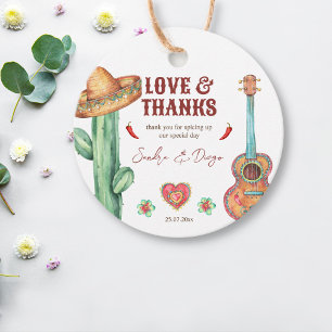 Mexican fiesta themed party personalised favours favour tags