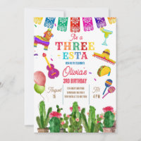  Mexican Fiesta Three-Esta 3rd Girl Birthday Party
