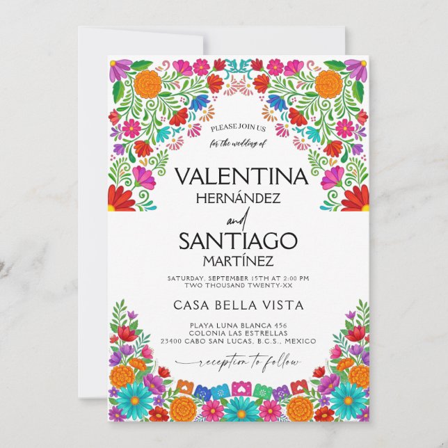 Mexican Fiesta Wedding Invitation (Front)
