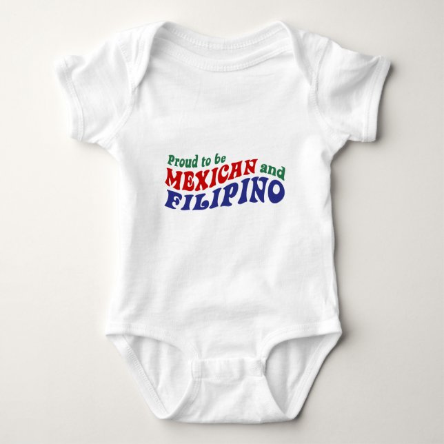 Mexican Filipino Baby Bodysuit (Front)