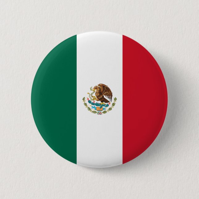 Mexican Flag 6 Cm Round Badge (Front)