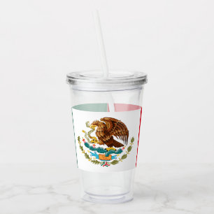 Mexican Flag Acrylic Tumbler