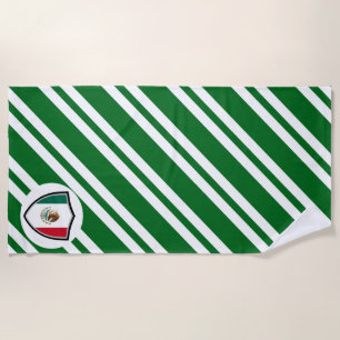 Mexican flag beach towel