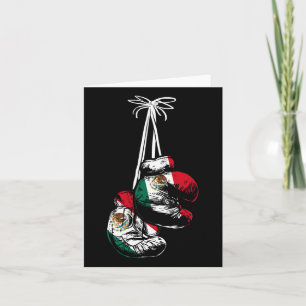 Mexican Flag Boxer Boxing Gloves Boxing Card