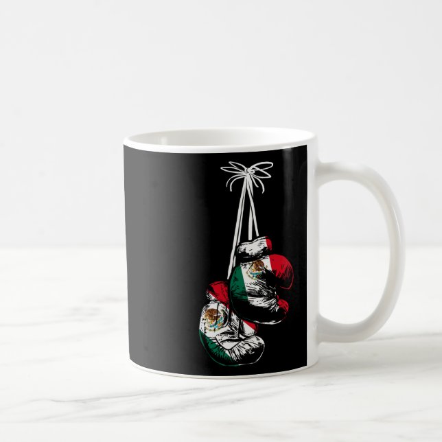 Mexican Flag Boxer Boxing Gloves Boxing  Coffee Mug (Right)