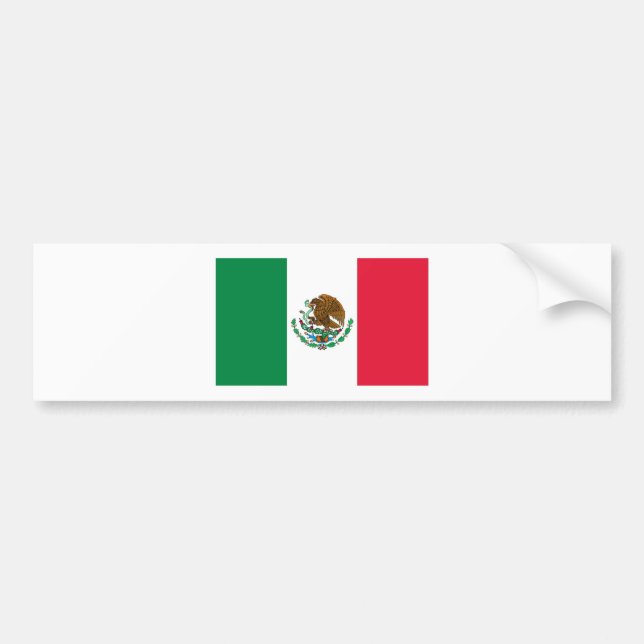 Mexican Flag Bumper Sticker (Front)