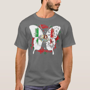 Mexican Flag Butterfly Mexicans  T-Shirt