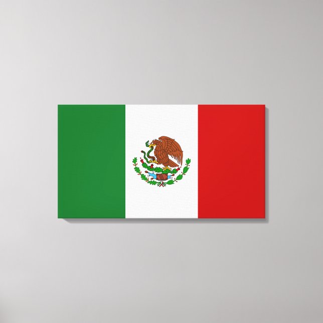 Mexican Flag Canvas Print (Front)