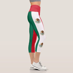 Mexican Flag Capri Leggings