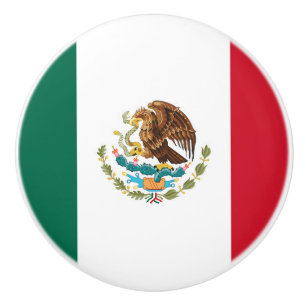 Mexican Flag Ceramic Knob