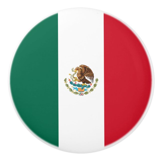 Mexican Flag Ceramic Knob (Front)