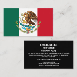 Mexican Flag & Coat of Arms, Flag of Mexico Business Card