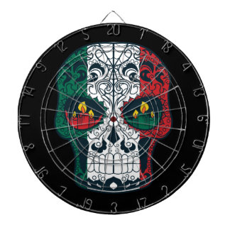 Mexican Flag Colours Day Of The Dead Sugar Skull Dartboard