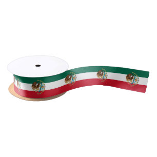 Mexican flag colours ribbon, Mexico patriot /sport Satin Ribbon