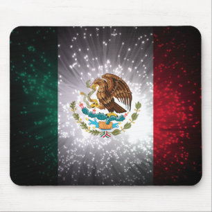 Mexican Flag Firework Mouse Pad