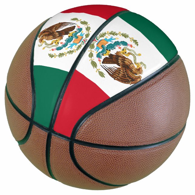 Mexican Flag - Flag of Mexico Basketball (Angled)