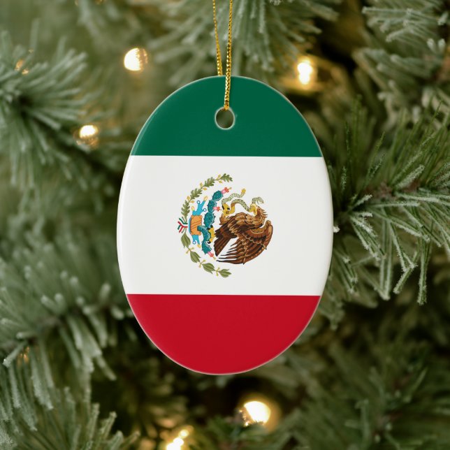 Mexican Flag - Flag of Mexico Ceramic Tree Decoration (Tree)