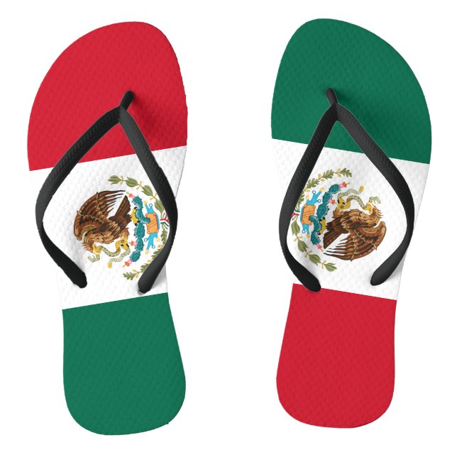 Mexican Flag - Flag of Mexico Jandals (Footbed)