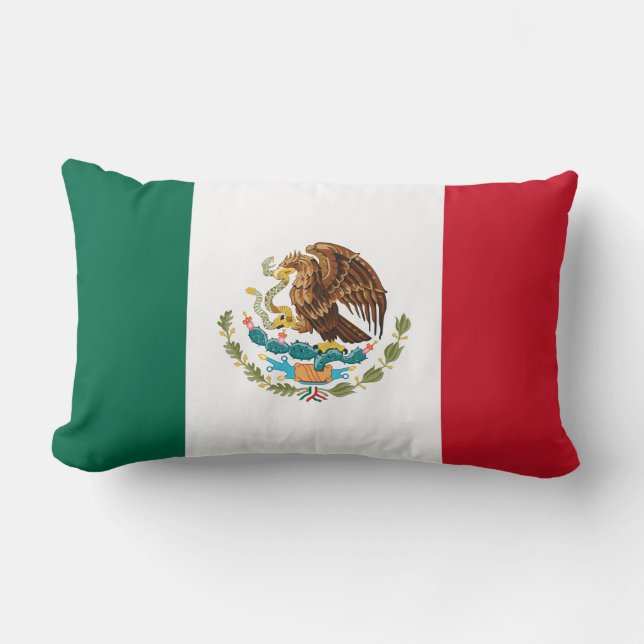 Mexican Flag - Flag of Mexico Lumbar Cushion (Front)