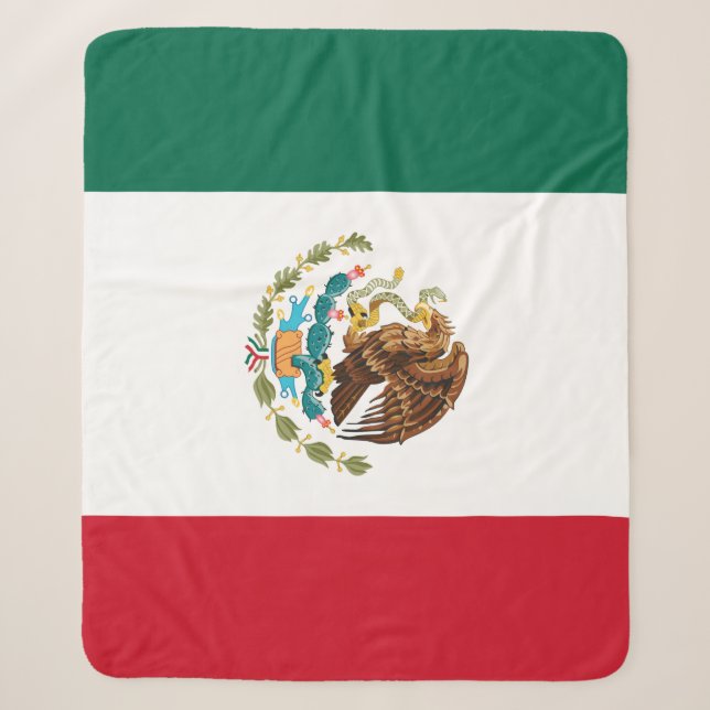 Mexican Flag - Flag of Mexico Sherpa Blanket (Front)