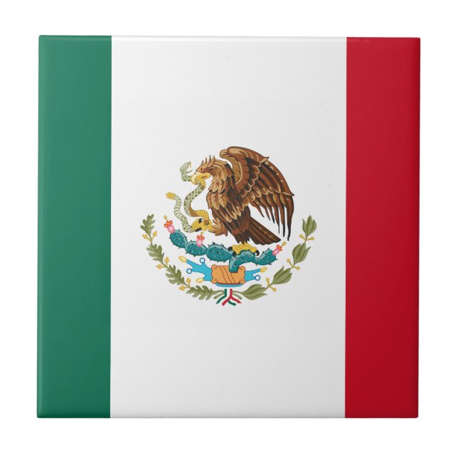 Mexican Flag - Flag of Mexico Tile (Front)