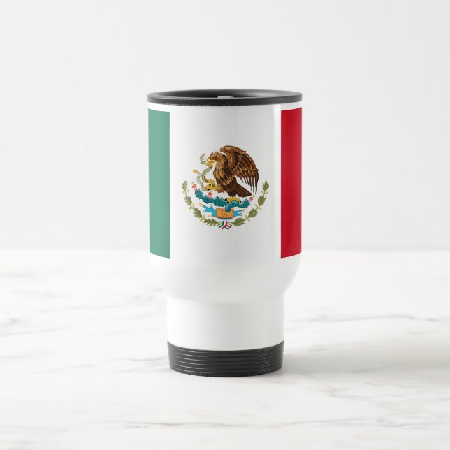 Mexican Flag - Flag of Mexico Travel Mug (Center)