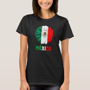 Mexican Flag Idea De Mexico Para Mujeres & Dahlia T-Shirt