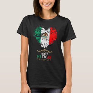 Mexican Flag Idea De Mexico Para Mujeres & Dahlia  T-Shirt