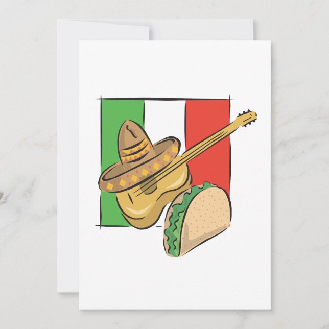 Mexican Flag Invitation (Front)