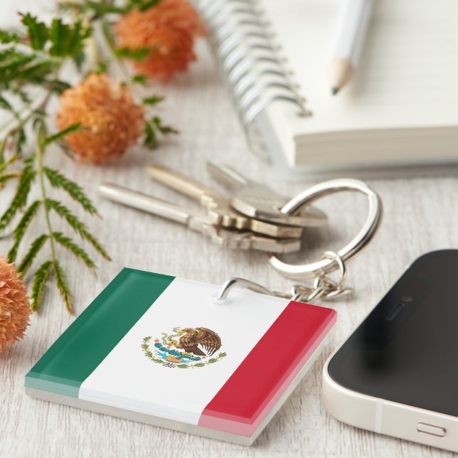 Mexican Flag Key Ring (Front Right)