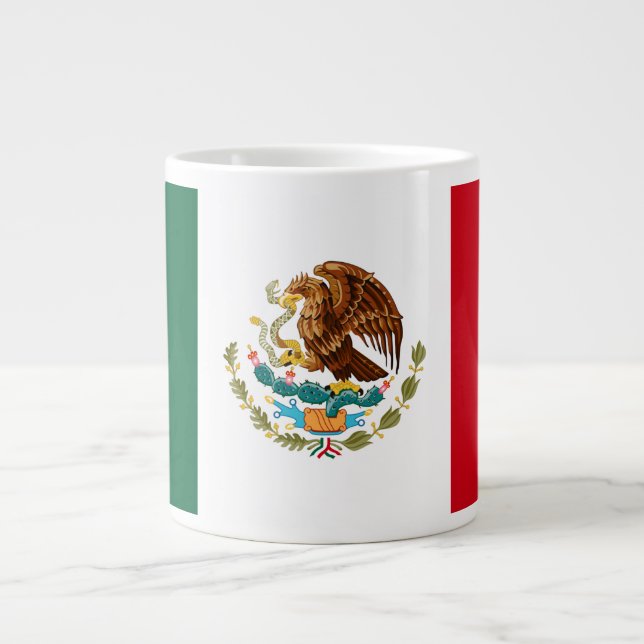 Mexican Flag Large Coffee Mug (Front)