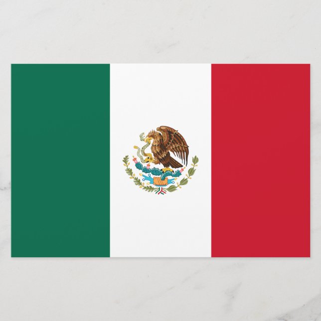 Mexican Flag (Mexico) Stationery (Front)