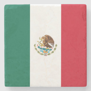 Mexican Flag (Mexico) Stone Coaster