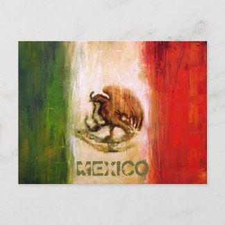 MEXICAN FLAG - MEXICO STYLE POSTCARD