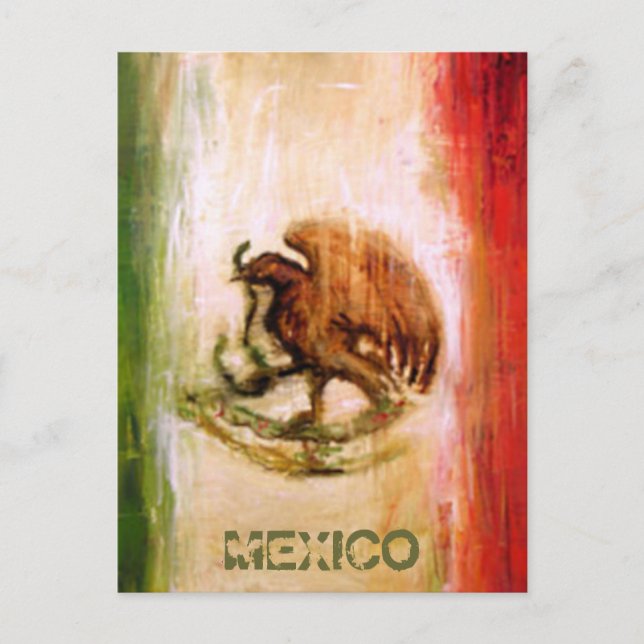 MEXICAN FLAG - MEXICO STYLE POSTCARD (Front)